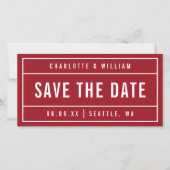 Editable Colors Modern Bordern Bold Save the Date (Voorkant)