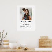 Editable Colors Modern Weddenschap Welkomstfoto Poster (Keuken)
