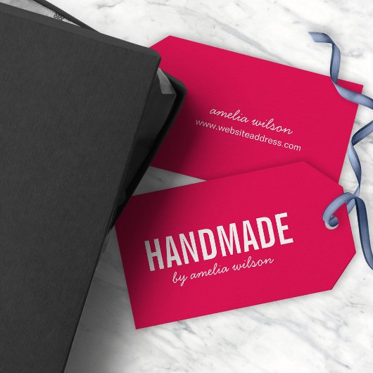 Editable Colors Simple Stylish Bold Handmade Cadeaulabel