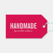 Editable Colors Simple Stylish Bold Handmade Cadeaulabel (Voorkant (Horizontaal))