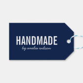 Editable Colors Simple Stylish Bold Handmade Cadeaulabel (Voorkant (Horizontaal))