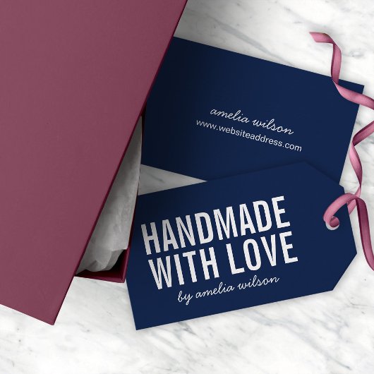 Editable Colors Stylish Bold Handmade with Love Cadeaulabel