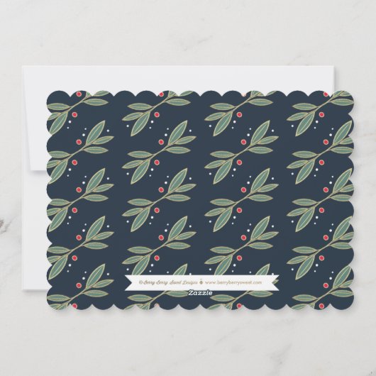 EDITABLE Colour Kerstmis Glow Holidcard Feestdagenkaart (Achterkant)