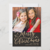 EDITABLE Colour Merry kerstfeestdag fotokaart Feestdagenkaart (Voorkant)