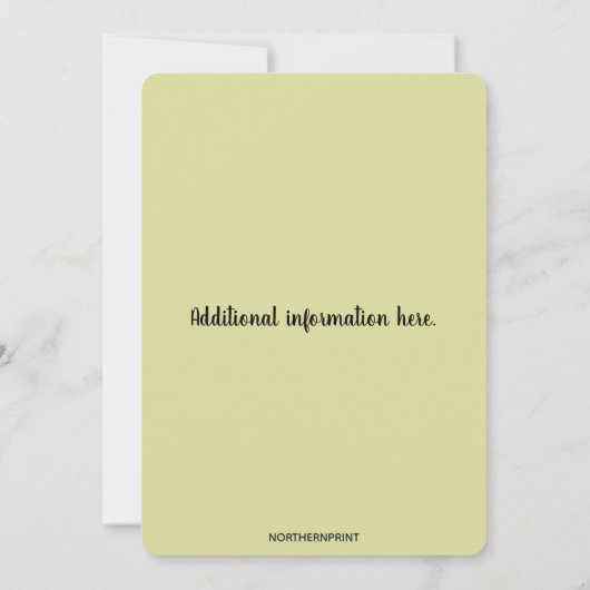 Editable Colourful Leaves Invitation Kaart (Achterkant)