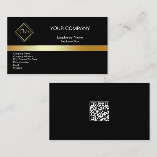 Editable Company Logo Visitekaartje (Voorkant / Achterkant)