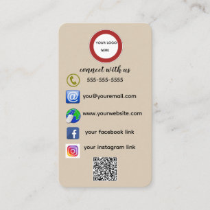 Editable Connect met ons Visitekaartje