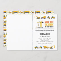 Editable Construction Trucks Theme Fotodag
