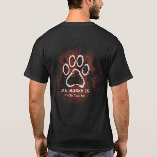 Editable Cool Husky Shirt Dog Lover Gift (Achterkant)