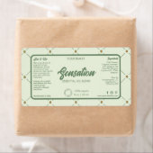 Editable Cosmetic Dropper Fles Label Retro Green (Insitu)