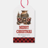 Editable cowboy Christmas tag Wild West theme Cadeaulabel (Achterkant)