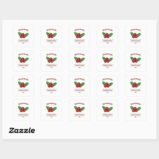 Editable Cranberry Juice Label Sticker (Vel)