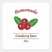 Editable Cranberry Juice Label Sticker (Voorkant)
