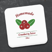 Editable Cranberry Juice Label Sticker