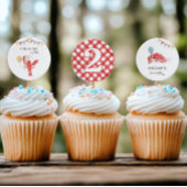 Editable Crawfish Cupcake Toppers