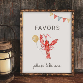 Editable Crawfish Party Favor Sign