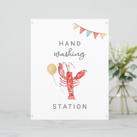 Editable Crawfish Party Sign (Staand voorkant)