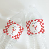 Editable Crawfish Water Bottle Labels Waterfles Etiket