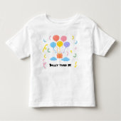 Editable Crayon Style – Balloon Bash Toddler Kinder Shirts (Voorkant)
