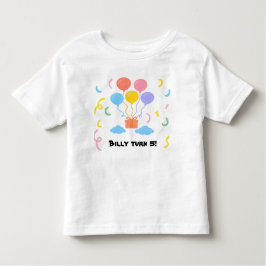 Editable Crayon Style – Balloon Bash Toddler Kinder Shirts