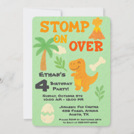 Editable Crayon Style – Dinosaur Roarsome Birthday Kaart