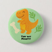 Editable Crayon Style – Dinosaur Roarsome Ronde Button 5,7 Cm (Voorkant)