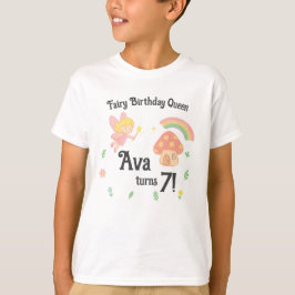 Editable Crayon Style – Fairy Mushroom Forest T-shirt