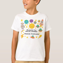 Editable Crayon Style – Trip-Around-the-Sun Kids T-shirt
