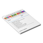 Editable Crayons Positive Note From My Teacher Notitieblok (Schuin)