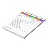 Editable Crayons Positive Note From My Teacher Notitieblok (Linkerzijde)