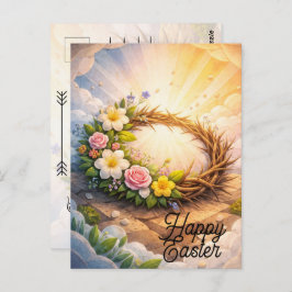 Editable Crown of Thorns Easter Postcard Briefkaart