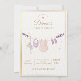 Editable Cute Pastel Baby Shower Kaart