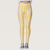 Editable Daisy Pattern on Golden Athletic Leggings (Voorkant)