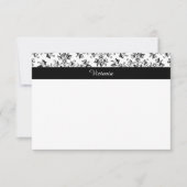 Editable  Damask Daisy Floral Art Note Card Notitiekaartje (Voorkant)