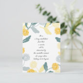 Editable Dandelion floral art bedankt je kaart (Staand voorkant)