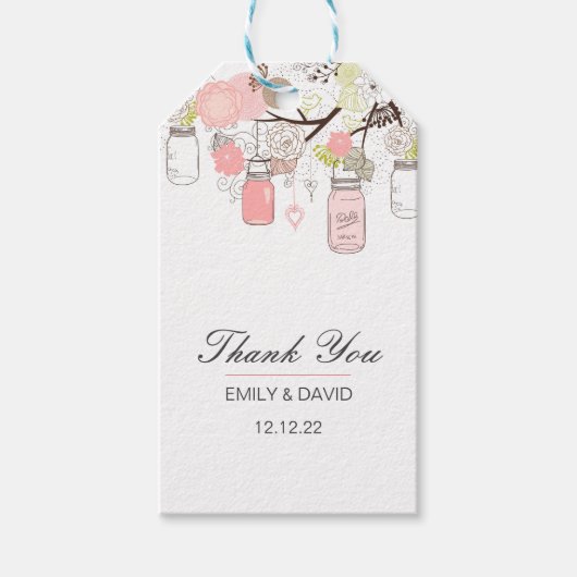 Editable Dank u Gift Labels, de Eigen Markeringen  Cadeaulabel (Voorkant)