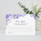 Editable Date Night Idea Vrijgezellenfeest Card Informatiekaartje (Staand voorkant)