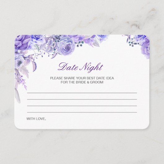 Editable Date Night Idea Vrijgezellenfeest Card Informatiekaartje (Voorkant)