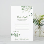 Editable Date Night Kaart Vrijgezellenfeest Game (Staand voorkant)