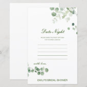 Editable Date Night Kaart Vrijgezellenfeest Game (Voorkant / Achterkant)