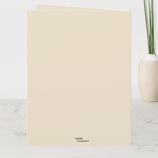 Editable Deer and Holly Happy Holidays Kaart (Achterkant)