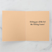 Editable Deer in the Woods Happy Holidays Kaart (Binnen)