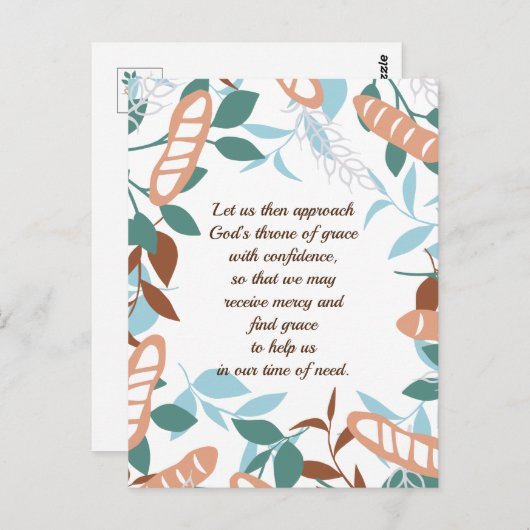 Editable Delicious Organic Wheat Baguette Pattern Briefkaart (Voorkant / Achterkant)