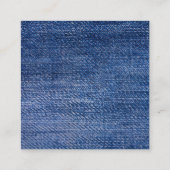 EDITABLE DENIM BLUE LOGO BUSINESS DANK JE KAART (Achterkant)