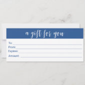 EDITABLE DENIM BLUE LOGO BUSINESS GIFT CERTIFICAAT