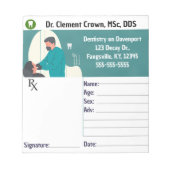 Editable Dentist Prescription Pad Notitieblok (Voorkant)