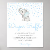 Editable Diaper Raffle Baby Shower Sign Printed Poster (Voorkant)
