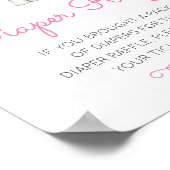 Editable Diaper Raffle Baby Shower Sign Printed Poster (Hoek)