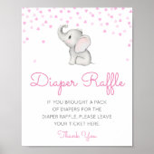 Editable Diaper Raffle Baby Shower Sign Printed Poster (Voorkant)