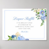 Editable Diaper Raffle Baby Shower Sign Printed Poster (Voorkant)